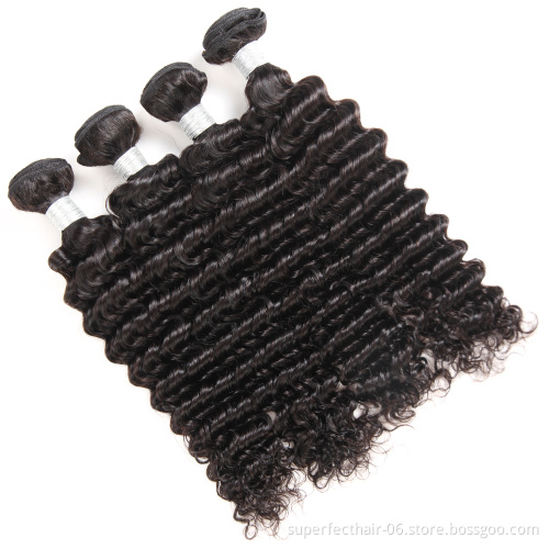Factory Price Deep Wave Bundles Sample Indian Virgin Hair 100% Real Human Hair Bundles